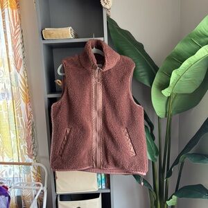 abercrombie soft A&F faux fur vest